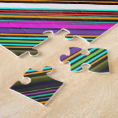 Puzzle Rayures néon colorées mignonnes (Côté)