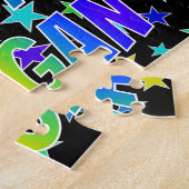 Puzzle "REAGAN" Prénom, Amusant "HEUREUX ANNIVERSAIRE" (Côté)