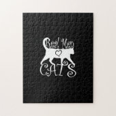 Puzzle Real Men Love Cats in Style (Vertical)