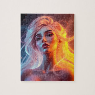 Puzzle réalité Portrait de femme brillante - L'art Imagin