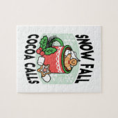 Puzzle Réchauffez-vous avec les appels de cacao de neige (Horizontal)