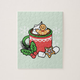 Puzzle Réchauffez-vous avec les appels de cacao de neige 