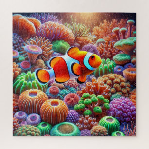 Puzzle Récif de corail vibrant avec un poisson clown