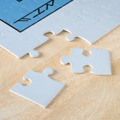 Puzzle Rectangle Abstrait en bleu (Côté)