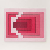 Puzzle Rectangle Abstrait en rouge (Horizontal)