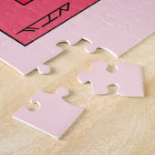 Puzzle Rectangle Abstrait en rouge (Côté)