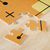 Puzzle Rectangles arrondies Carré orange (Côté)