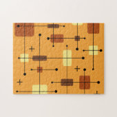 Puzzle Rectangles arrondies Carré orange (Horizontal)
