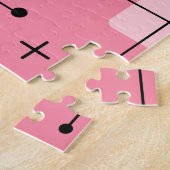 Puzzle Rectangles arrondies Carré rose (Côté)
