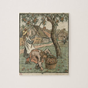 Puzzle Recueillant des pommes, de "DES de Travaux mâche"