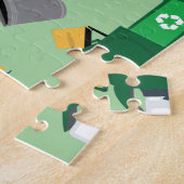 Puzzle Recyclage Motif de camion-poubelle (Côté)
