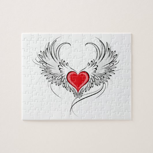 Puzzle Red Angel Coeur avec ailes (Horizontal)