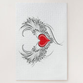 Puzzle Red Angel Coeur avec ailes (Vertical)