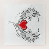 Puzzle Red Angel Coeur avec ailes (Horizontal)