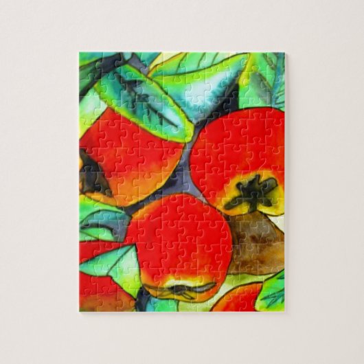 Puzzle Red Apples aquarelle art original (Vertical)