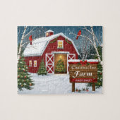 Puzzle Red Barn Christmas Tree Farm (Horizontal)