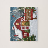 Puzzle Red Barn Christmas Tree Farm (Vertical)