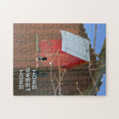 Puzzle Red Birdhouse (Horizontal)