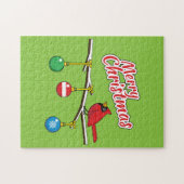 Puzzle Red Cardinal on Christmas (Horizontal)