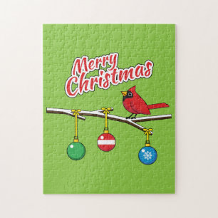 Puzzle Red Cardinal on Christmas