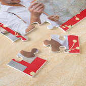 Puzzle Red Christmas Personalized 6 Photo Collage (Côté)