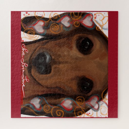 Puzzle Red Dachshund (Horizontal)