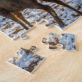 Puzzle Red Deer dans la neige (Côté)