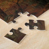 Puzzle Red Deer par l'étang de la forêt (Côté)