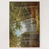 Puzzle Red Deer par l'étang de la forêt (Vertical)