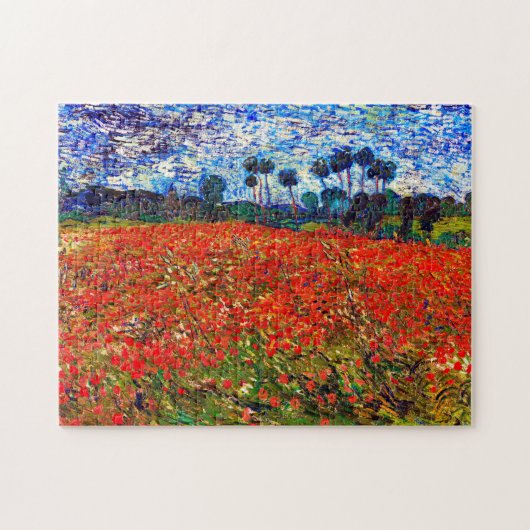 Puzzle Red Flower Field, Van Gogh (Horizontal)