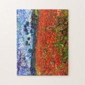 Puzzle Red Flower Field, Van Gogh (Vertical)