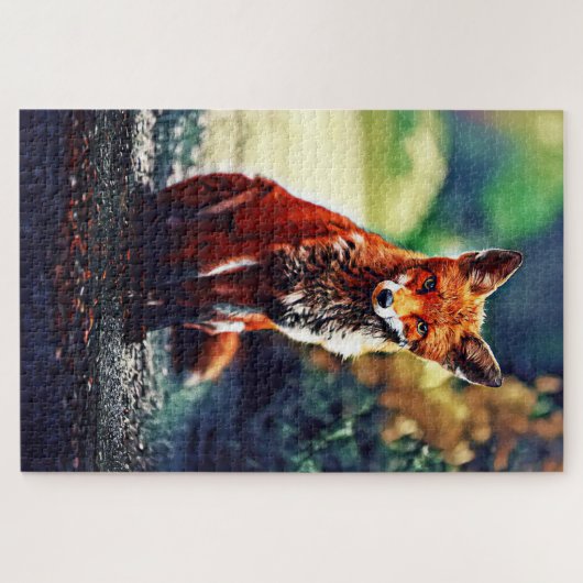 Puzzle Red Fox Portrait dans son environnement naturel Pu (Horizontal)
