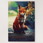 Puzzle Red Fox Portrait dans son environnement naturel Pu (Vertical)