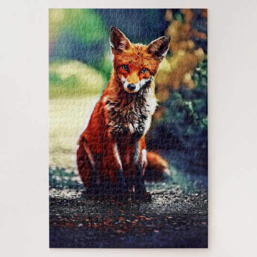 Puzzle Red Fox Portrait dans son environnement naturel Pu (Vertical)