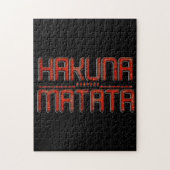 Puzzle Red Hakuna Matata 3D Techno Star Design (Vertical)
