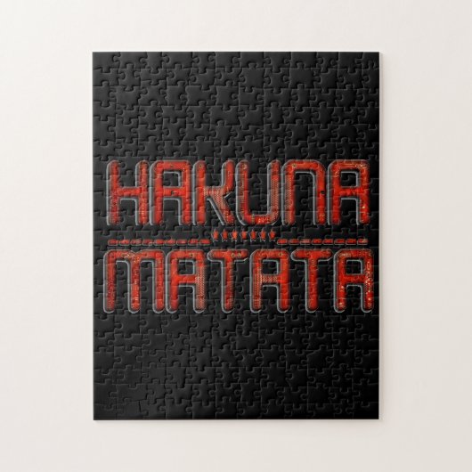 Puzzle Red Hakuna Matata 3D Techno Star Design (Vertical)