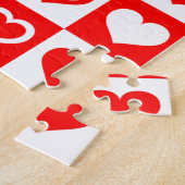 Puzzle Red Hearts Plaid Motif Thunder_Cove (Côté)