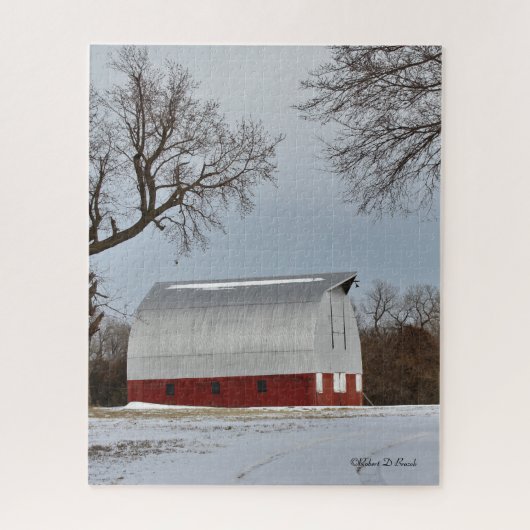 Puzzle Red Kansas Barn (Vertical)