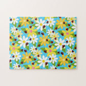 Puzzle Red Ladybug Beetle Insect Lover Black Hearts (Horizontal)