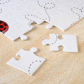 Puzzle Red Ladybug Beetle Insect Lover Black Hearts (Côté)