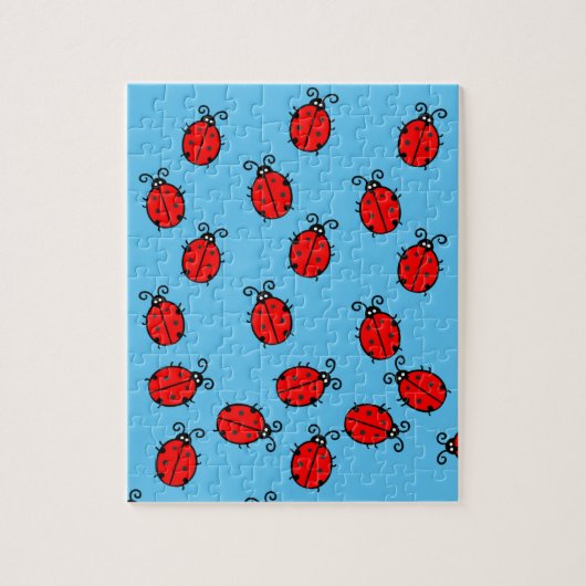 Puzzle Red Ladybugs Crawling Thunder_Cove (Vertical)