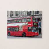 Puzzle Red London Double Decker Bus, Angleterre (Horizontal)