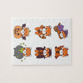 Puzzle Red Panda Halloween Devil Citrouille Vampire costu (Horizontal)