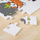 Puzzle Red Panda Halloween Devil Citrouille Vampire costu (Côté)