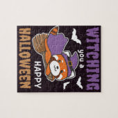 Puzzle Red Panda Witch Vous Sortit Une Joyeuse Halloween  (Horizontal)