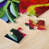 Puzzle Red pansies watercolor flower original art (Côté)