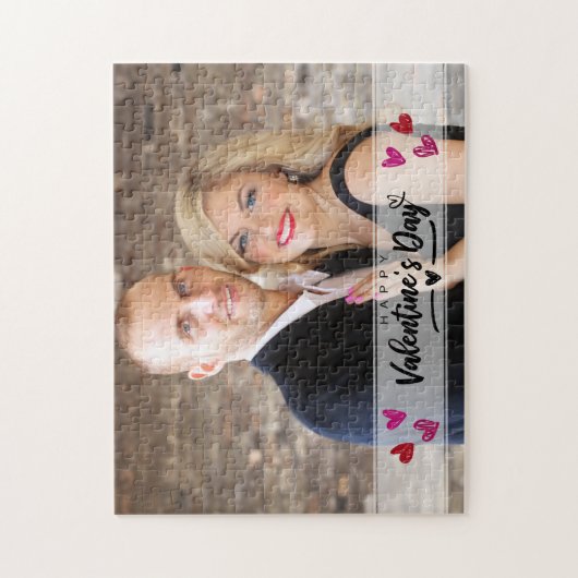 Puzzle Red Pink Hearts Saint Valentin Photo Scribbled (Vertical)