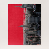 Puzzle Red Pop Art New York City Manhattan (Vertical)