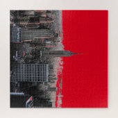 Puzzle Red Pop Art New York City Manhattan (Horizontal)