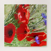 Puzzle Red Poppy, Cottage Garden photo (Horizontal)